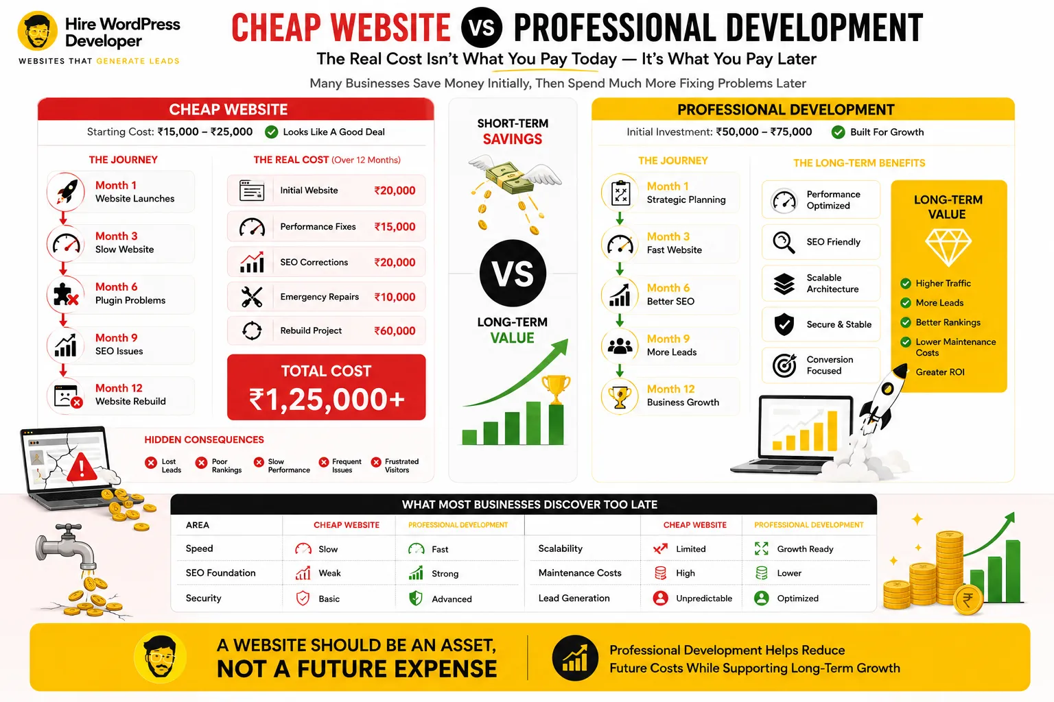 cheap vs expensive wordpress developers